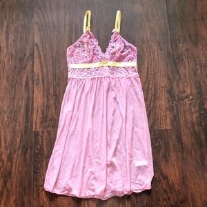 Pink and Yellow Lace Babydoll